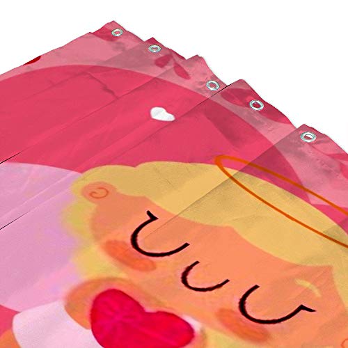 Rideau de douche lavable en machine polyester imperméable anti-éclaboussures avec œillets