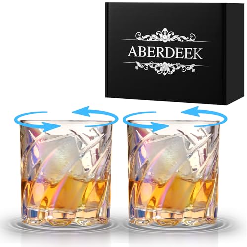 ロックグラス ペアグラス スピングラス 回転 虹色 男性 誕生日プレゼント ウィスキーグラス 父の日 退職祝い 昇進祝い 新築祝い 送別品 焼酎グラス 化粧箱入り 285ml