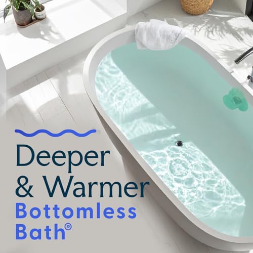 SlipX Solutions Bottomless Bath | Overflow Drain Cover for Tub | Best Gifts for Mom, Spa & Bath Accessories | Drain Block, Water Stopper Plug | Bath Essentials for Women | 4" Diameter, Green