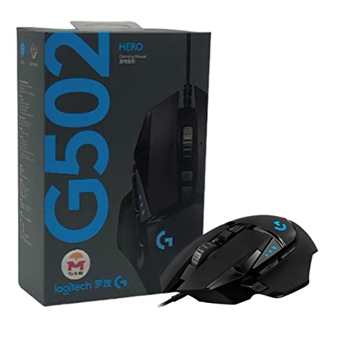 Yu&Mi G502 Hero 有線 ゲーミングマウス,HERO 25Kセンサー,最大25,600 DPI, 11個 プログラム可能 ボタン,RGBライティング,kobuta保証書付 海外正規品 2年間無償保証 ブラック