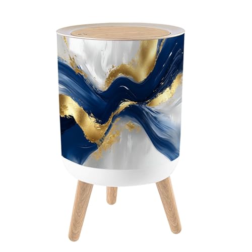 Caneca de basura plástica redonda 7L con tapa de presión