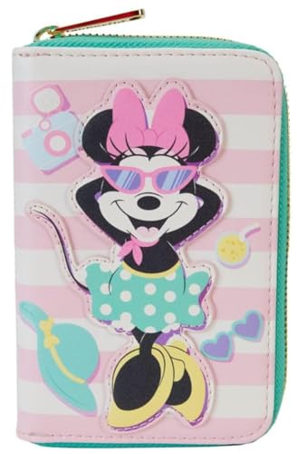 Loungefly Disney Minnie Mouse Vacation Poolside Zip Around Wallet