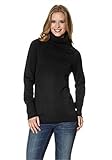 Rollkragen Pullover Flashlights Damen Rollneck Pullover in schwarz Gr. 36/38