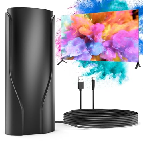 TV Antenna, Digital Indoor HD Antennas, Outdoor Antenna with Hooks Digital Antenna for Smart tv Indoor/Outdoor Antenna Supports 4K 8K 1080p