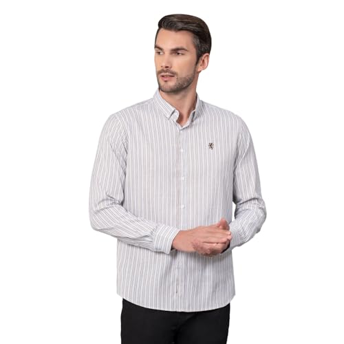 Image of Red Tape Striped Regular Fit Shirt For Men | Comfortable & Stylish