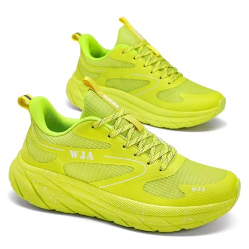 Image of WJA Men's Road-Running-Shoes Walking Fashion Athletic Sneakers Comfort Lightweight Working Gym Mesh Shoes.