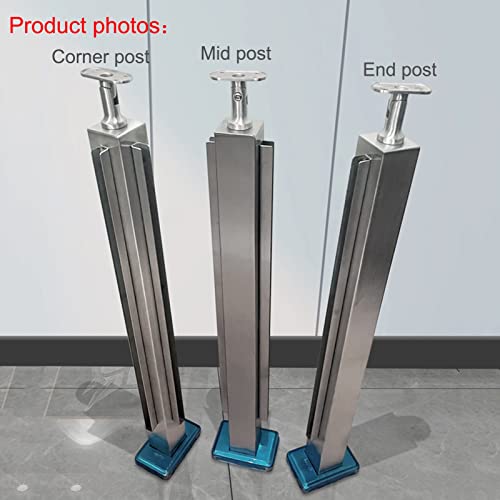 Garde-corps de terrasse inox au sol avec support réglable