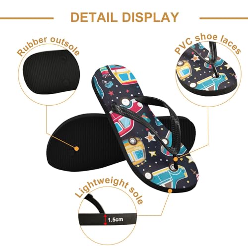Cartoon Car Cute Men's & Women's Classical Beach Rubber Sandal Flip Flop Comfortable Slipper 214B32442