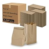 Karat 4lb Paper Lunch Bags - Kraft, 2,000 Count - Versatile Paper Bags for Small Business, Snacks, Popcorns or Party Favor - Sturdy, Self-Standing, Reusable
