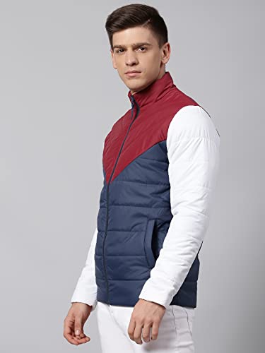 Image of Dennis Lingo Men's Long-Sleeve Color Blocked Puffer Jacket - 2 Pockets, Lightweight, and Water-Resistant, Casual Winterwear for Men