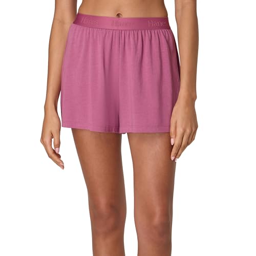Image of Hanes Women's Originals Sleep Shorts, 2-Pack, Comfywear Supersoft Lounge Shorts Pack, 3.25 inch