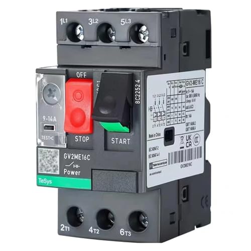 DAISHUJIE disyuntor Interruptor de Circuito del Motor GV2ME01C/02C/03C/04C/05C/06C/07C/08C/10C/14C/16C/20C/21C/22C/32C(GV2-ME07C 1.6 2.5A)