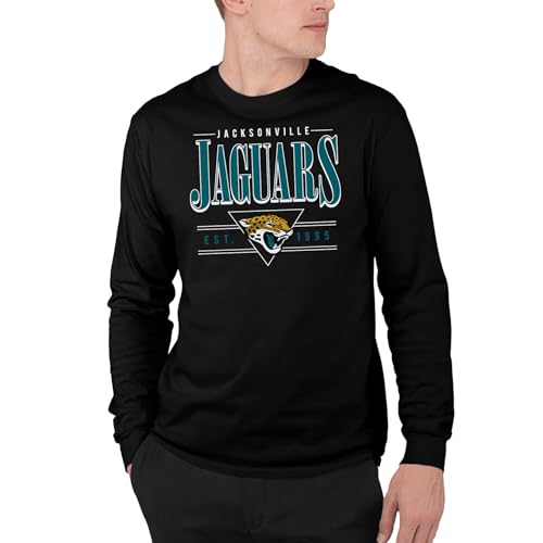 Jacksonville Jaguars NFL Established Retro - Officially Licensed Adult Long Sleeve Fan Tee for Men and Women