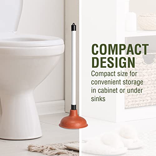 Image of LDR 512 3210A Toilet Sink and Drain, Plastic Handle Rubber Cup Removes Clogs for Bathrooms, Kitchens, Baths, Showers, Powerful Commercial and Residential, Flat Plunger