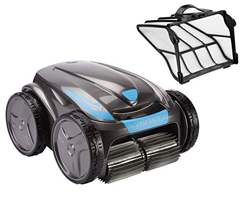 time4wellness Set Zodiac Vortex OV 5480 iQ Poolroboter mit Transportwagen und original Fein Filter 60 µ