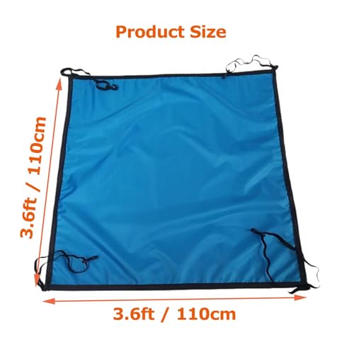 Cubierta impermeable L azul para tiendas de campaña con cuerdas cortavientos 3