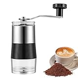 【Hochwertiger Edelstahl】Die aus hochwertigem Material gefertigte Maschine strahlt beim Mahlen einen einzigartigen und attraktiven Geschmack aus. Beim Mahlen entsteht keine und das der Kaffeebohnen verdunstet nicht.