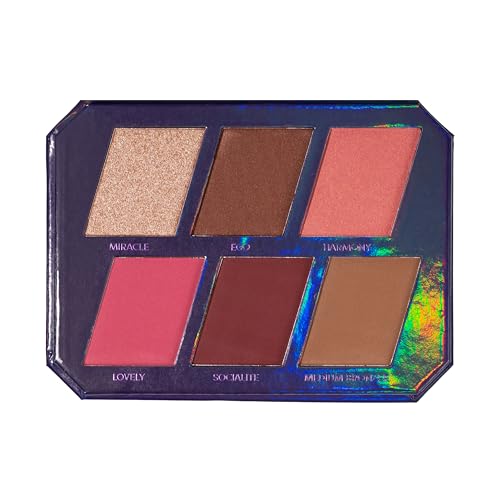 Profusion Cosmetics Moonlight 6 Shade Face Palette, Velvety-Smooth and Blendable Bronzer, Blush, and Highlighters for Buildable Stunning Looks