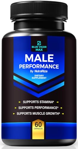 Blue Vigor Max Pills for Men, All-Natural Formula for Male Fitness and Stamina, Premium Capsules for Daily Nutrition, Performance & Energy, Official Supplement for Man Reviews (60 Capsules)