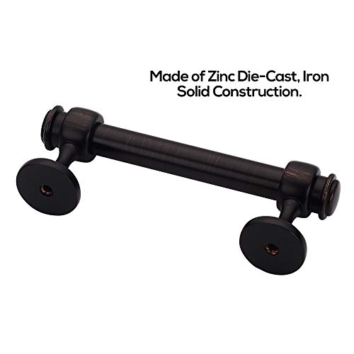 Alzassbg AL3082ORB Oil Rubbed Bronze, 3 Inch(76mm) Hole Centers Cabinet Hardware Straight Bar Drawer Handle Pulls 10 Pack - Thumbnail 3