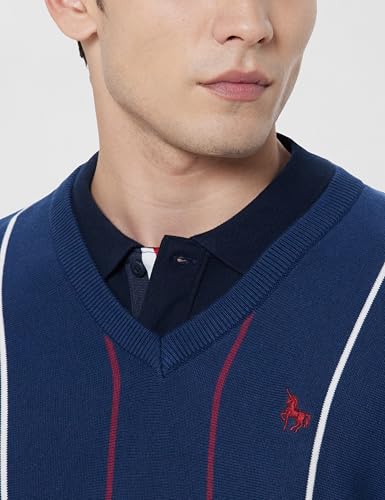 Image of Van Heusen Men's Luxury Sports Regular Fit Full Sleeve Crew Neck Sweater | Sophisticated Flair | Super Premium Fabric