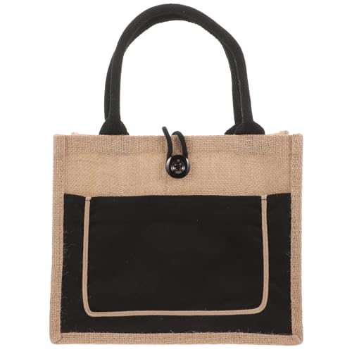 Bolsa de yute para compras con buen acabado, capazo ecológico espacioso y fácil de guardar