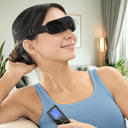 Electric Heated Eye Mask Relieves Dry Eyes, Styes, Irritated, Gritty Eyes, Burning, Puffiness, Computer Strain, Blepharitis, Migraines & Stress As Seen on TV 10 Heat Levels Dr Recommended 2025 Model
