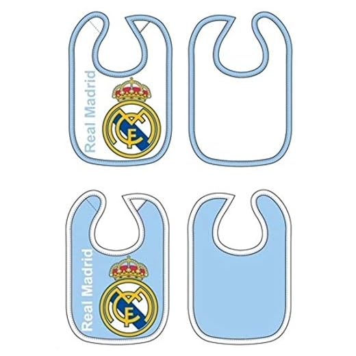 Real Madrid pack 2 baberos celeste y blanco