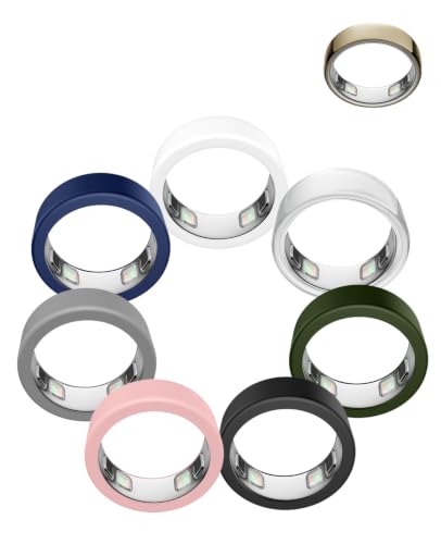 Oura Ring 5�p�V���R���P�[�X 7�p�b�N ���h�~�\�t�g�����O�J�o�[�X���[�u�A�y�� ����&�t�B�b�g�l�X�ی� ? �T�C�Y12-13(L)�A7�F(�u���b�N�A�O���[�A�s���N�A�N���A�A�u���[�A�O���[���A�z���C�g)