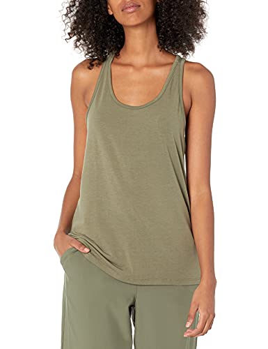 Amazon Essentials Women s Studio Lightweight Keyhole Tank, Olive, Large