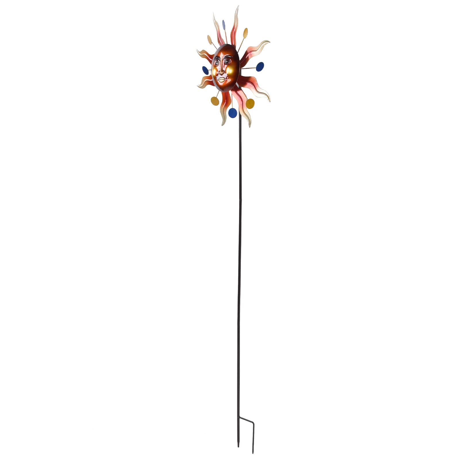 Eujgoov Molino de Viento Solar Molino de Viento de Flores Molino de Viento Solar, Hilandero de Viento Hilandero de Viento Hierro Resistente a la Intemperie Hilandero de Viento de Flores