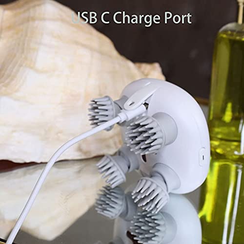 Haotoning Electric Scalp Massager, Head Scratcher Mimics Four-Finger Kneading Massage, Rechargeable & Waterproof, Pets Massager #TOP5