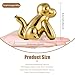 COQIRAUSEN Balloon Monkey Statues Gold Small Figurine Home Decor, Ceramic Cute Sculpture Decorative Ornament Modern Collectible Accent for Living Room, Shelf, Office Desktop, Cabinets, Nightstand