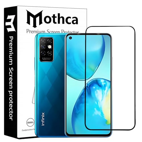 Image of Mothca Military-Grade Tempered Glass Screen Protector Compatible for Infinix Note 8i / 12i / Hot 10 with Edge to Edge Coverage - Case Friendly, Anti-Scratch & Bubble-Free Installation Kit
