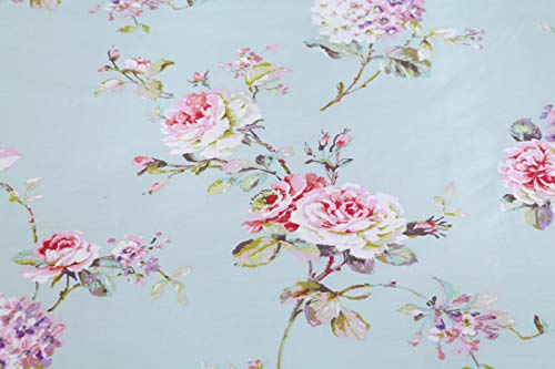 Fadfay Bed In A Bag Set 7-Pieces Shabby Floral Bedding Set Queen Size Premium 100% Cotton Hydrangea French Country Deep Pocket Sheets Zipper Duvet Cover Pillow Shams Set #TOP1