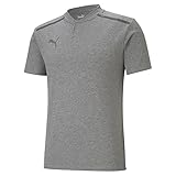 PUMA Unisex Teamcup Casuals Polo Poloshirt, Mittelgrau, He, L