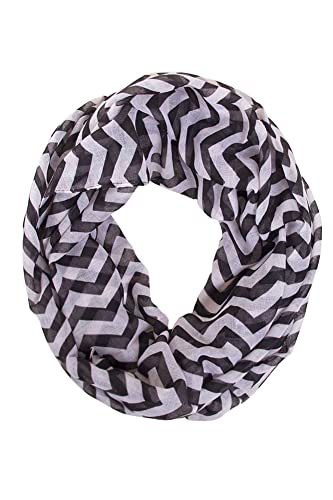 ScarvesMe Pop Fashion Women's Soft Striped Chevron Print Pattern Infinity Scarf