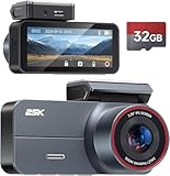 Yonvim 2.5K Dash Cam，Dash Camera for Cars with 32GB Card & 3.39' IPS Screen - 160° Wide Angle, Loop Recording for Night/Day Security,G-Sensor, Support 256 GB Max