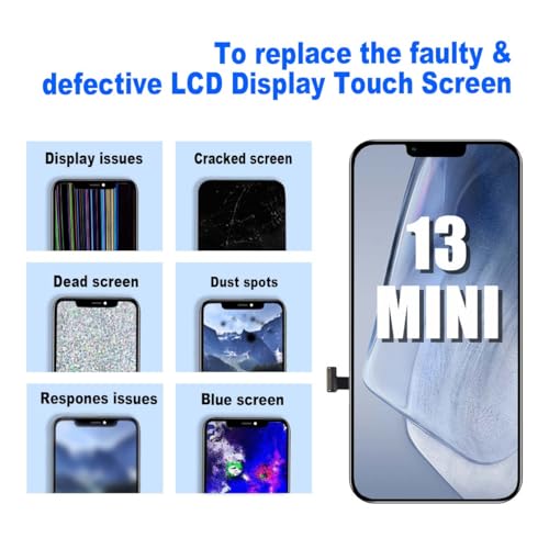 Écran LCD iPhone 13 Mini Full HD 3D Touch avec kit complet de réparation inclus - 3