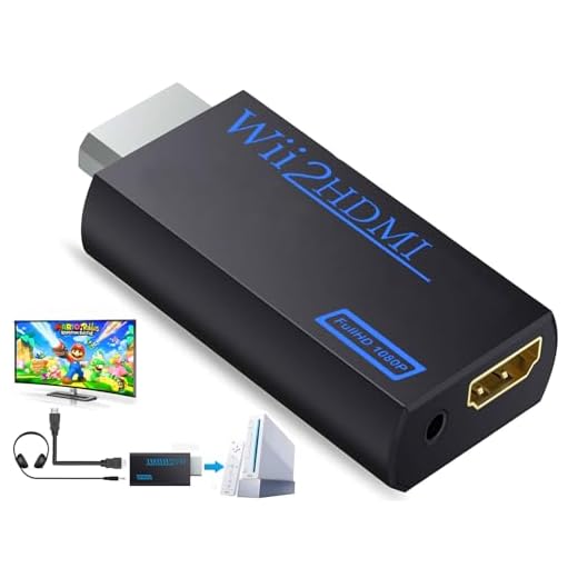Wii to HDMI Converter Adapter, Sartyee Wii to HDMI 1080P Or 720P Output Video Converter & 3.5mm Jack Audio Output Wii HDMI Converter Supports All Wii Display Modes