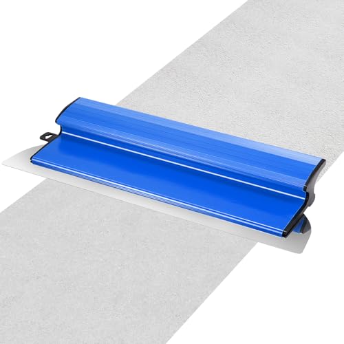 Espátulas para masilla, paleta de albañil para afeitado masilla, para placas de yeso, con mango en forma de Z, acabado de revestimiento de cemento, herramienta para enyesar rápidamente, 40 cm, azul