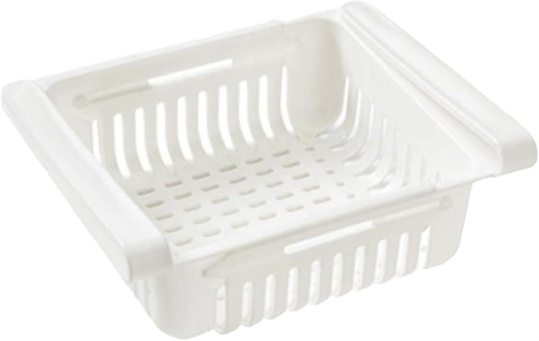 Retractable Refrigerator Storage Box 2 Pack PP Kitchen Organizer Bin