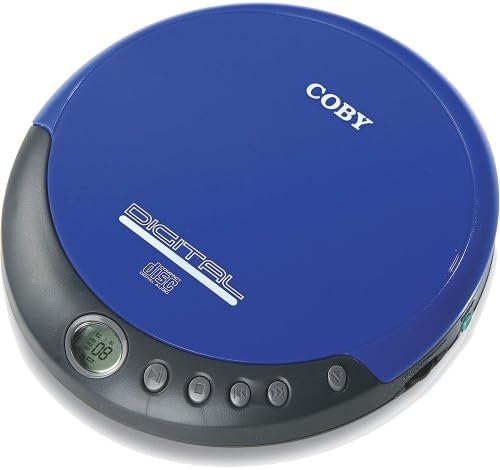 Coby CXCD109BLU Personal CD Player with Stereo Headphones, Blue
