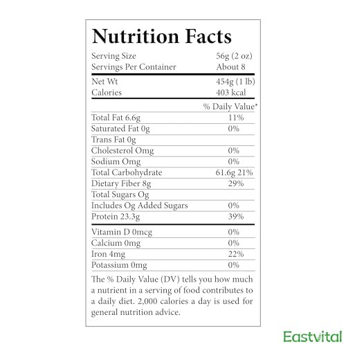 EASTVITAL Himalayan Tartary Buckwheat Flour - Black Tartary Sprouted Buckwheat, Gluten-Free, Antioxidants with Bitter Taste - Easy to Use in Recipes - 454g