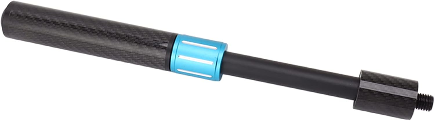 Carbon Fiber Pool Cue Extension - Lightweight Durable Design, Adjustable Length for Key Shots, Portable & Tight Grip, for PERI Billiard Players, 9.3in to 13.2in