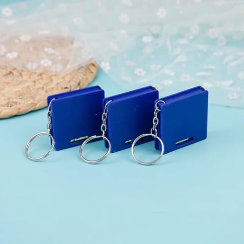 Cinta Métrica Retráctil Mini 1M Acero Multifuncción Azul miniatura 4