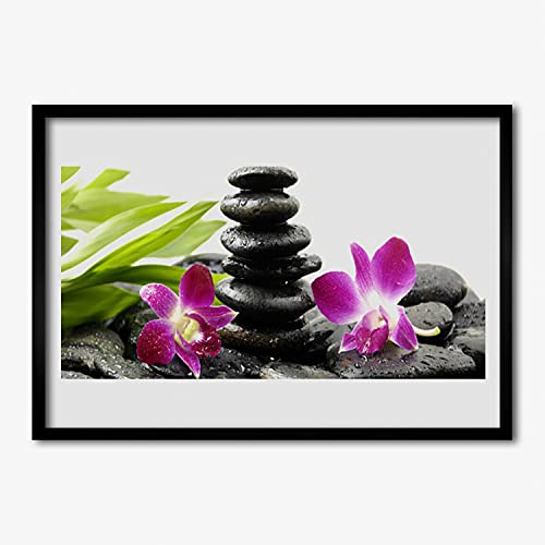 Cadre en MDF avec Affiche Zen Tulup 70x50 cm pour Habiller un Mur Vide