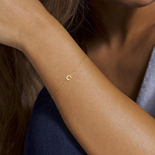 Dainty Gold Initial Bracelets For Women, Personalized Gold Bracelets Initial Bracelets For Women Teen Girls Jewelry Chain Bracelets For Girls Little Girls Jewelry Letter A #TOP1