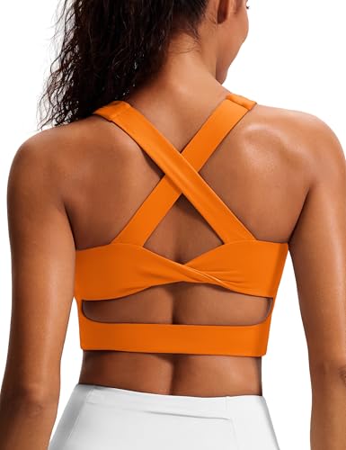 Image of Sports Bras for Women Criss-Cross Back Padded Workout Tank Tops Medium Support Crop Tops for Women