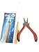 3 Pc Kit for Micro Ring Link Hair and Feather Extensions: Pliers, Micro Pulling Needle, and Loop Threader
